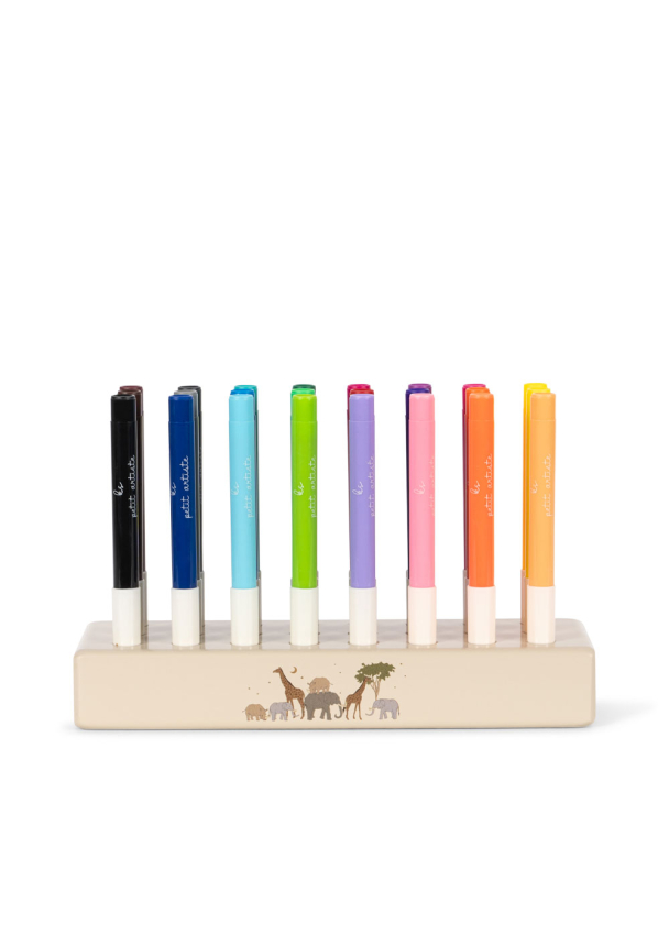 Markers in Wooden Block 24 - Safari - Image 2