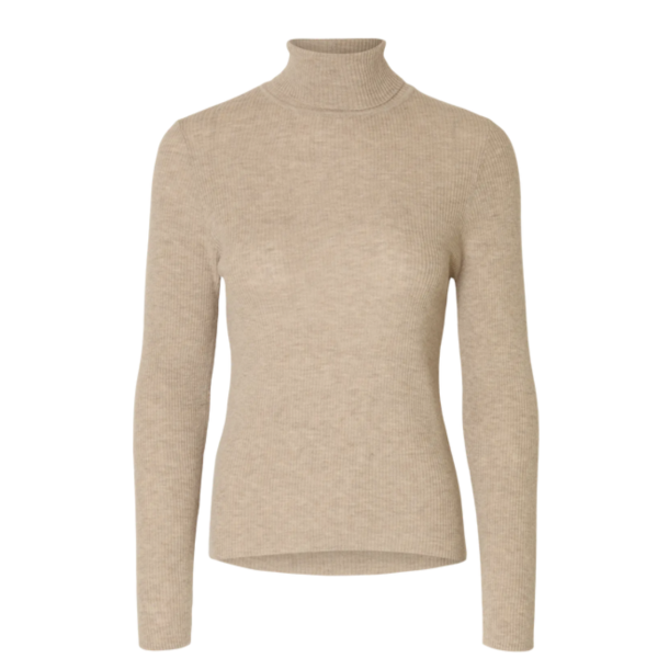 Ingrid Knit Wool Roll Neck- Island Fossil