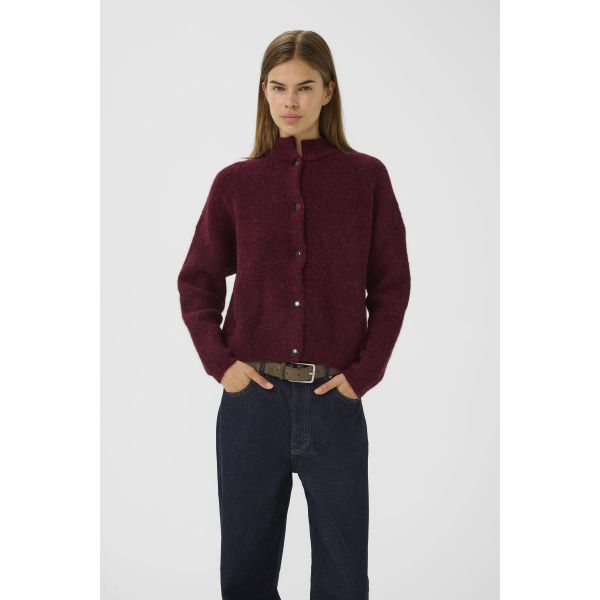 Alpha Short Cardigan - Blood Red Melange 