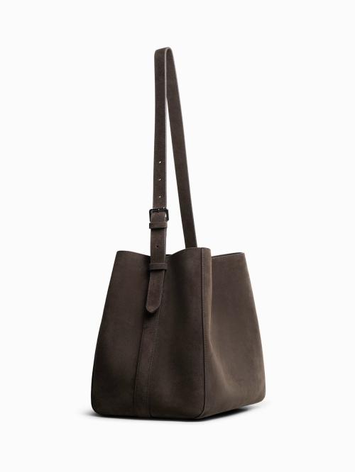 Sac Medium Suede Truffle 