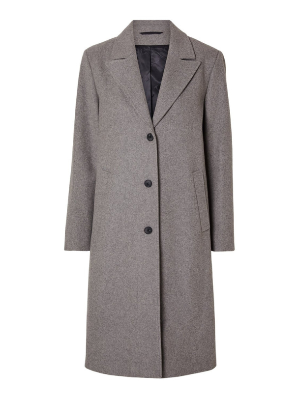 Alma Wool Coat - Steel Gray Melange 