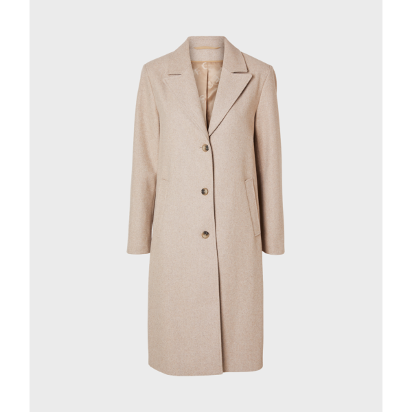 Alma Wool Coat - Sandshell 