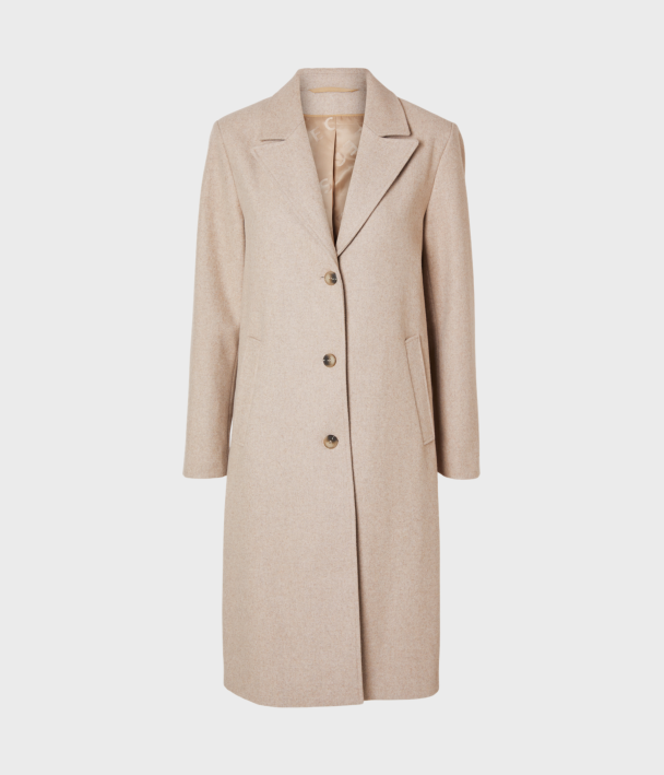 Alma Wool Coat - Sandshell 