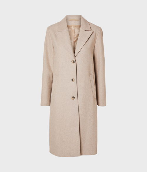 Alma Wool Coat - Sandshell 