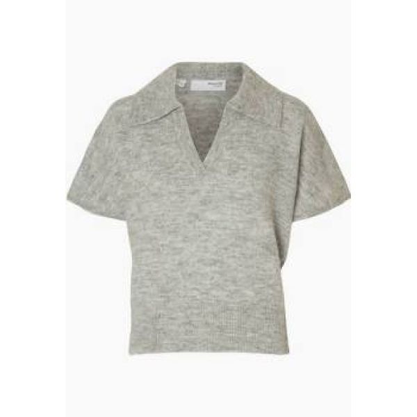 Lulu Knit Polo - Grey/Melange 