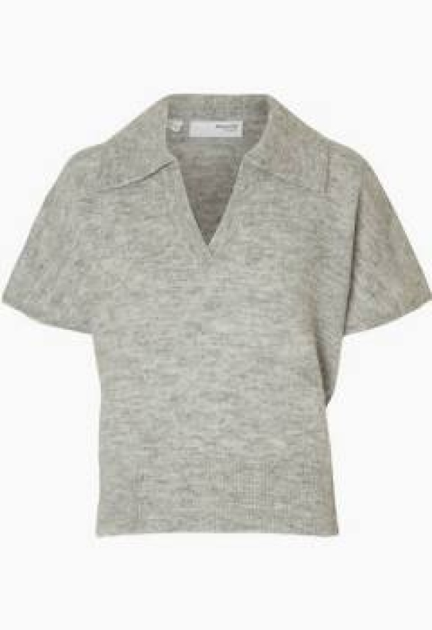 Lulu Knit Polo - Grey/Melange  - Image 2
