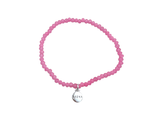 LIZAS perlearmbånd - "Fineville" 3mm Dark Rose