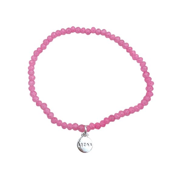 LIZAS perlearmbånd - "Fineville" 3mm Dark Rose