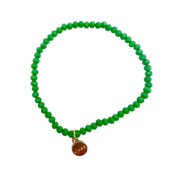 LIZAS perlearmbånd - "Fineville" 3mm Fir Green