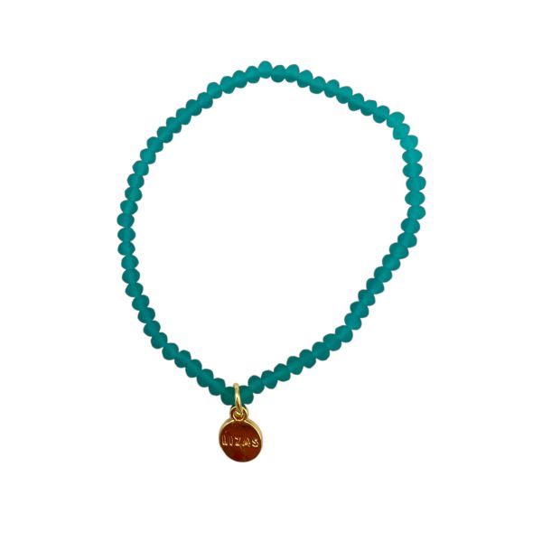 LIZAS perlearmbånd - "Fineville" 3mm Seagreen
