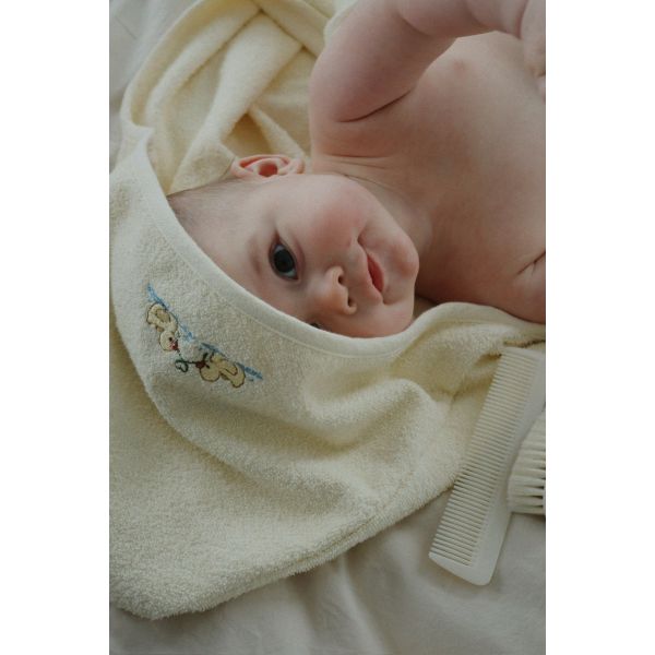 Figo Baby Towel GOTS, Antique White - Fanga / Konges Sløjd