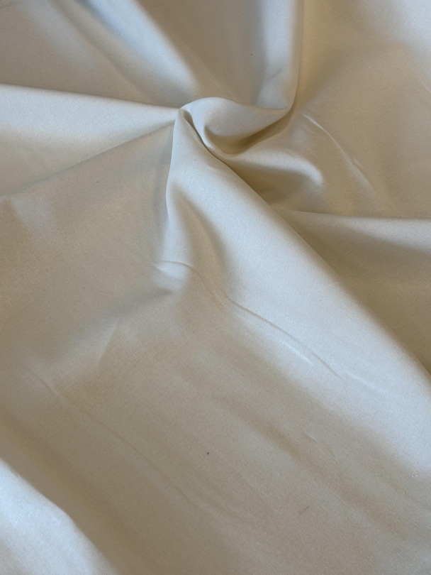 Lin/bomull - Cream White