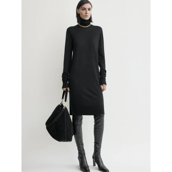 Turtleneck Dress Black