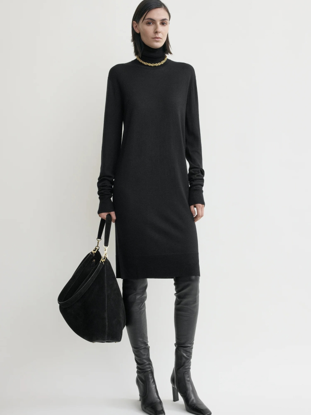 Turtleneck Dress Black - Image 1