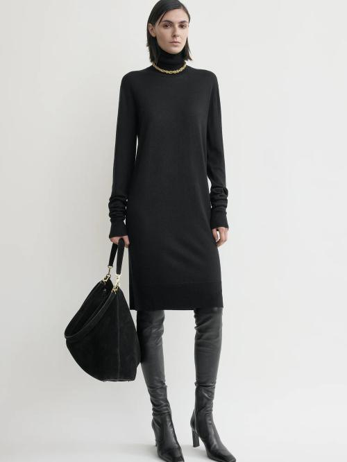 Turtleneck Dress Black