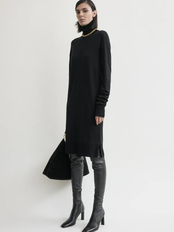 Turtleneck Dress Black - Image 2