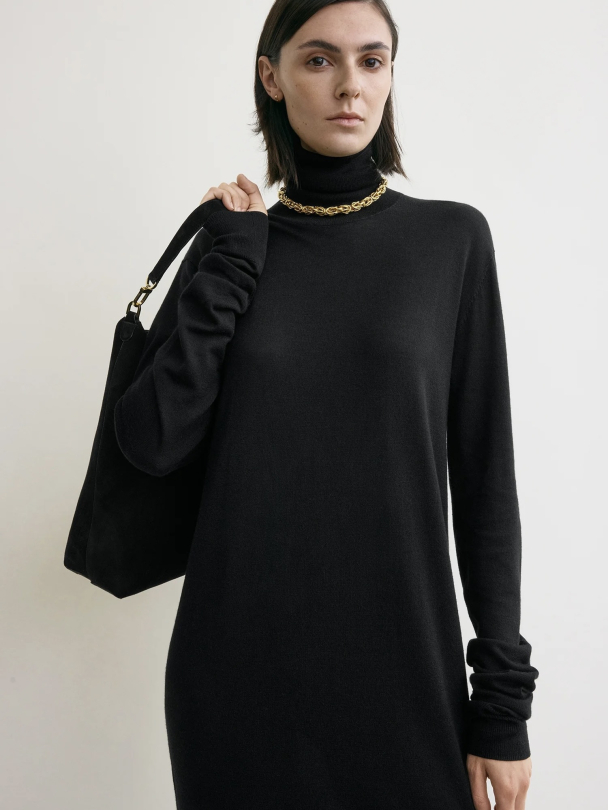 Turtleneck Dress Black - Image 5