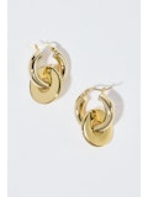 PETITE UFO HOOPS GOLD 