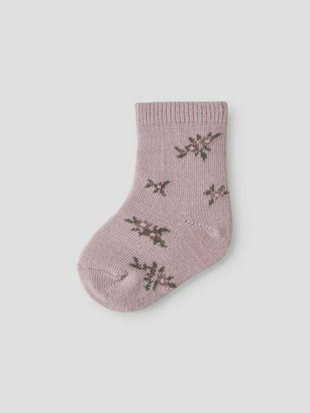 NBFwak 4-pk Ullsokker Baby Rosa  - Image 2