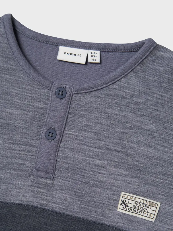 NKMwuppo Topp Ull/bomull Blå - Image 3