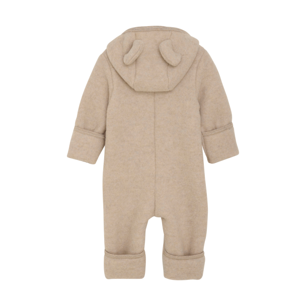 Pram Suit Ears Wool Fleece - Camel Melange - Image 2