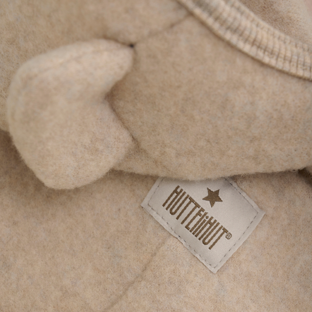 Pram Suit Ears Wool Fleece - Camel Melange - Image 3