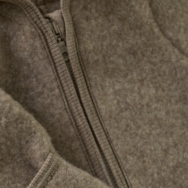 Pram Suit Ears Wool Fleece - Savannah Melange - Image 3