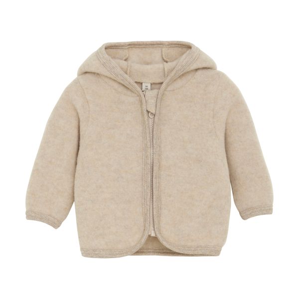 HUTTEliHUT | Jacket Ears Wool Fleece - Camel Melange