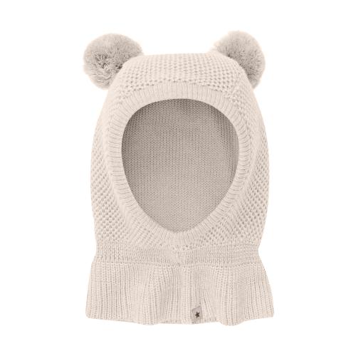HUTTEliHUT | Balaclava Windstop Pompoms - Sand Melange