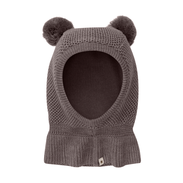 Balaclava Windstop Pompoms - Brown Melange - Image 1