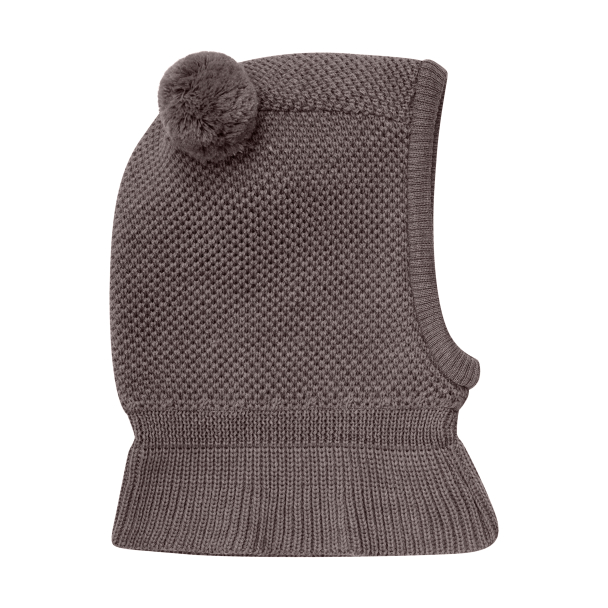 Balaclava Windstop Pompoms - Brown Melange - Image 2