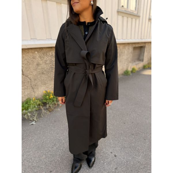 Aline Tech Trenchcoat - Black