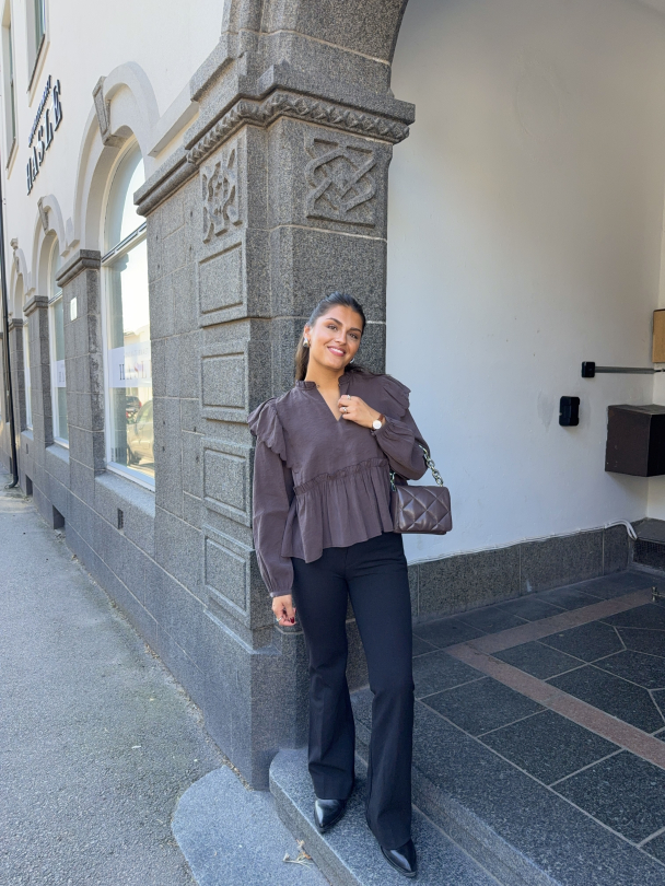 Terra Frill Blouse - Chocolate Plum - Image 5