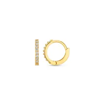 Mini Pave Huggie Hoop