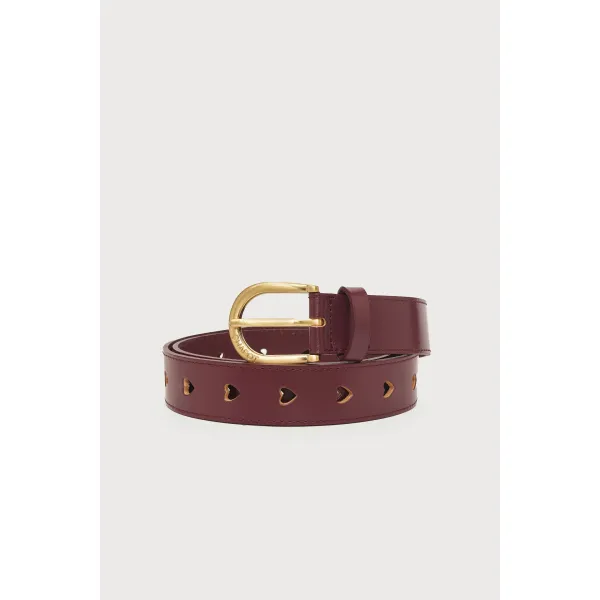 Deep Burgundy Cut It Out Heart Belt                 |                       Deep Burgundy Cut It Out Heart Belt fra Fabienne Chapot