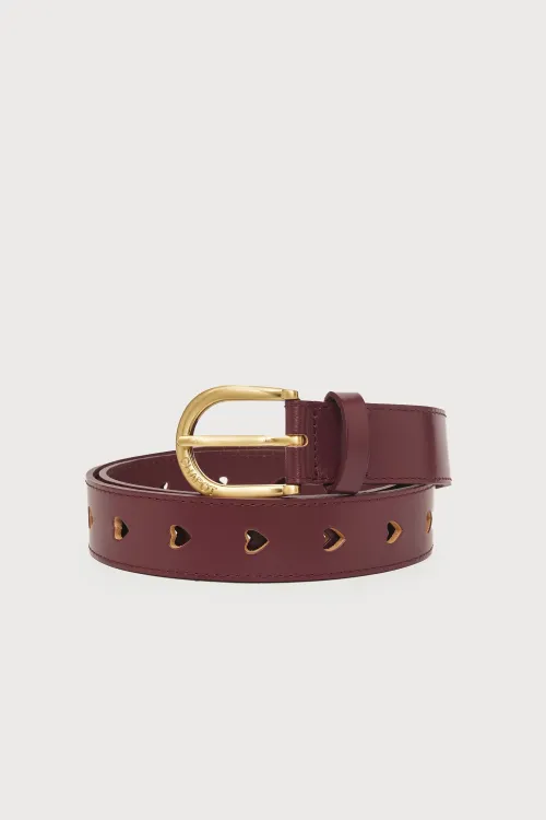 Deep Burgundy Cut It Out Heart Belt                 |                       Deep Burgundy Cut It Out Heart Belt fra Fabienne Chapot