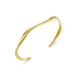 Fine Wave Bangle Bracelet