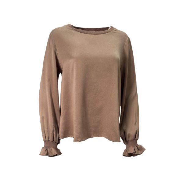 Dala Silkebluse, Nougat