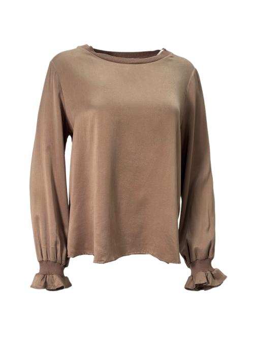 Dala Silkebluse, Nougat