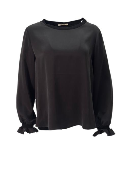 Dala Silkebluse, Black