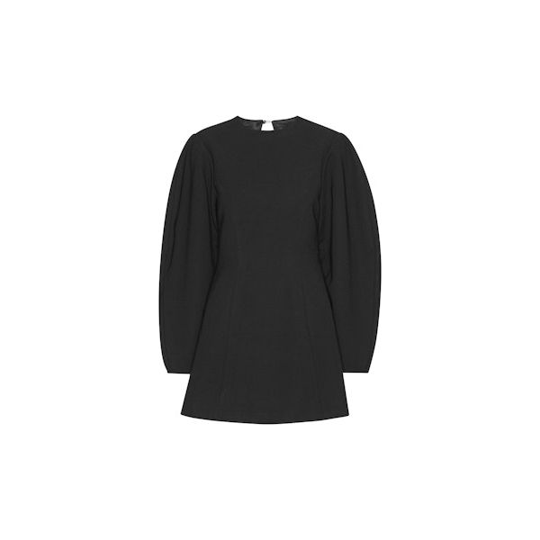 Suiting Flared Mini Dress - Black