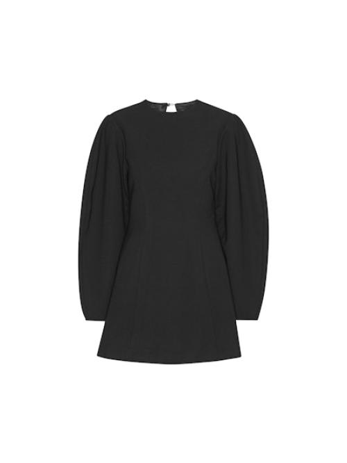 Suiting Flared Mini Dress - Black