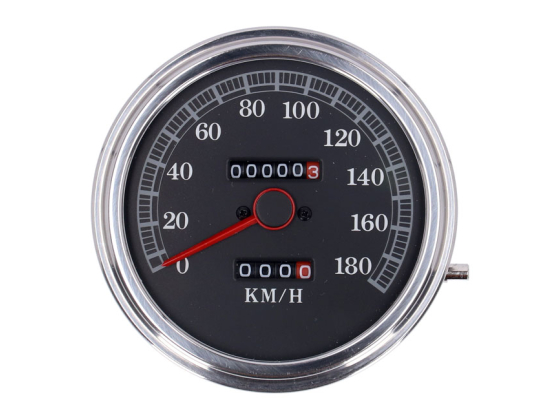FL speedometer, '85-up face', black. 2:1 kmh