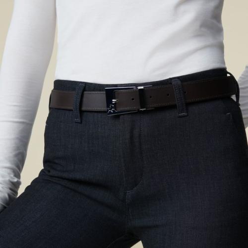 Ember Leather Belt Silver - Black/Brown 