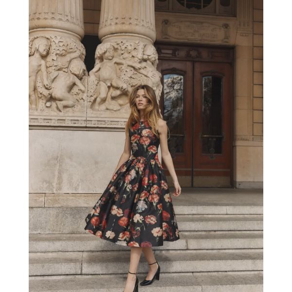 Taffeta Midi Dress - Poppy 