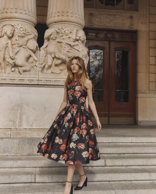 Taffeta Midi Dress - Poppy 