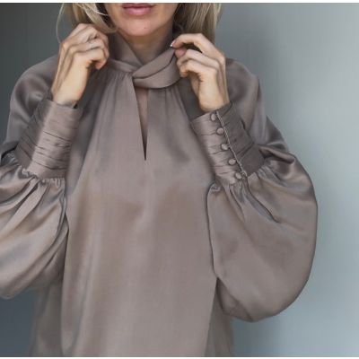 Amuse Hope Silkebluse, Nugat