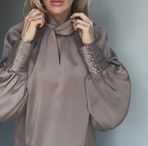 Amuse Hope Silkebluse, Nugat - Image 1