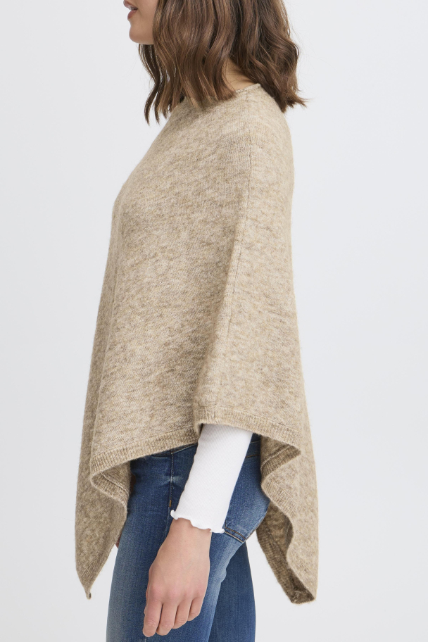 FRsanny Poncho Desert Taupe Melange - Image 4