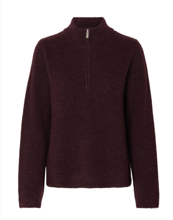 Lulu Knit Half Zip - Fig - Image 2